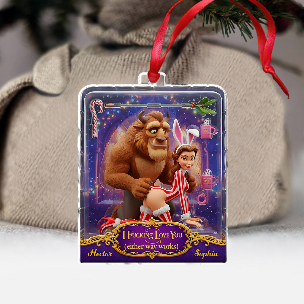 Personalized Beauty and the Beast Ornament Custom Name Gift for Christmas Ornament GradoCreations