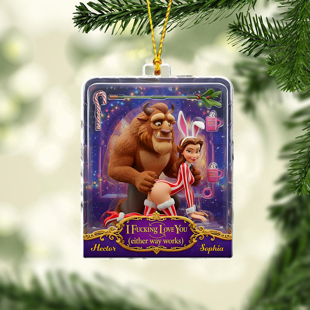 Personalized Beauty and the Beast Ornament Custom Name Gift for Christmas Ornament GradoCreations