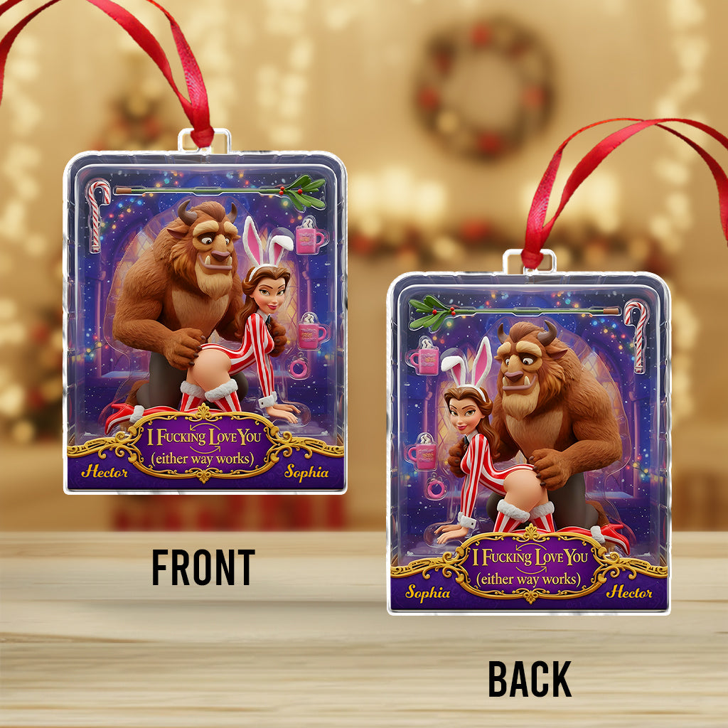 Personalized Beauty and the Beast Ornament Custom Name Gift for Christmas Ornament GradoCreations