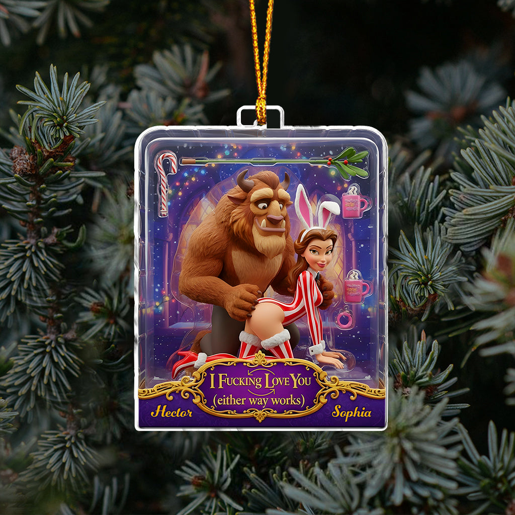 Personalized Beauty and the Beast Ornament Custom Name Gift for Christmas Ornament GradoCreations