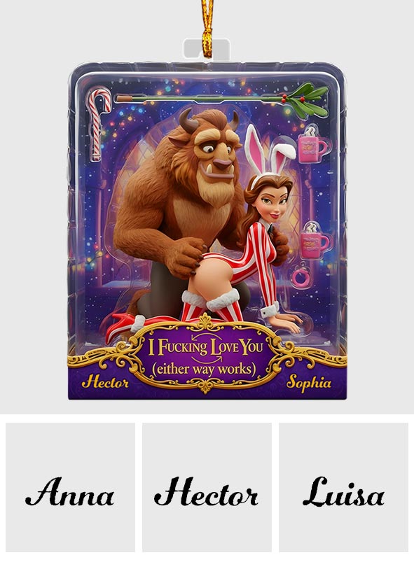 Personalized Beauty and the Beast Ornament Custom Name Gift for Christmas Ornament GradoCreations