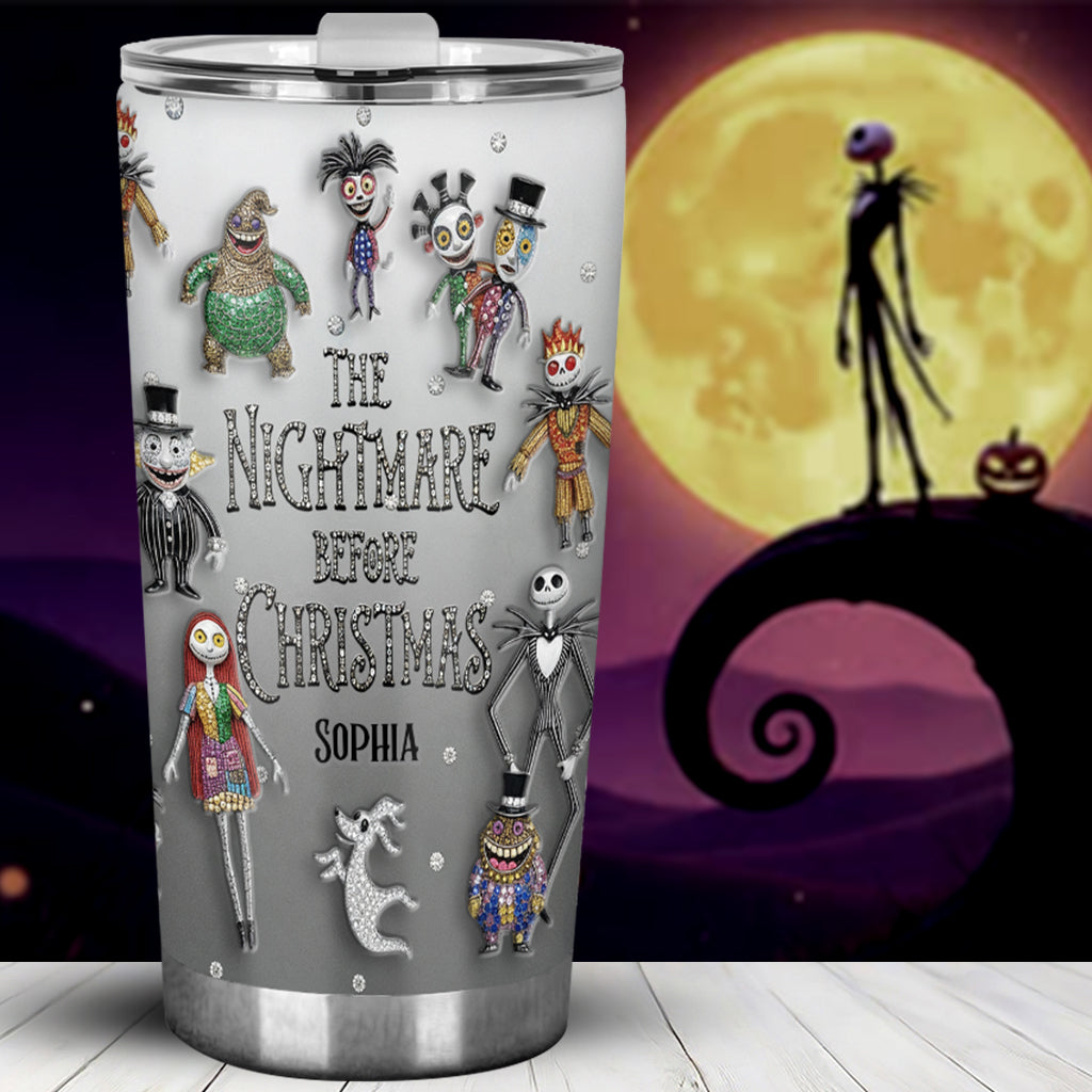 Personalized Nightmare Before Christmas Tumbler Custom Name Gift Tumbler GradoCreations