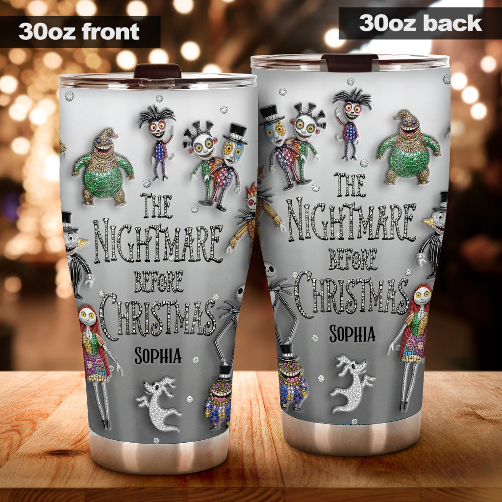 Personalized Nightmare Before Christmas Tumbler Custom Name Gift Tumbler GradoCreations