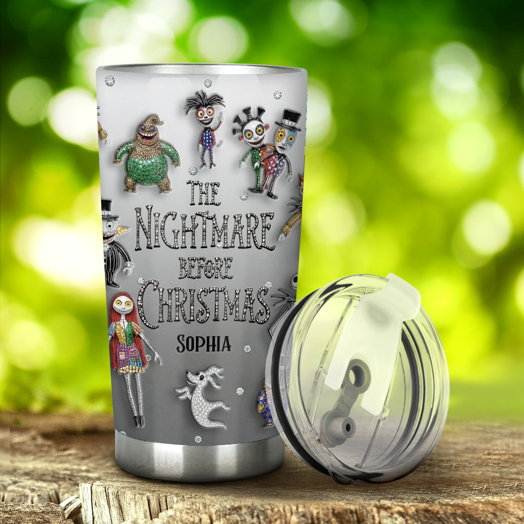Personalized Nightmare Before Christmas Tumbler Custom Name Gift Tumbler GradoCreations