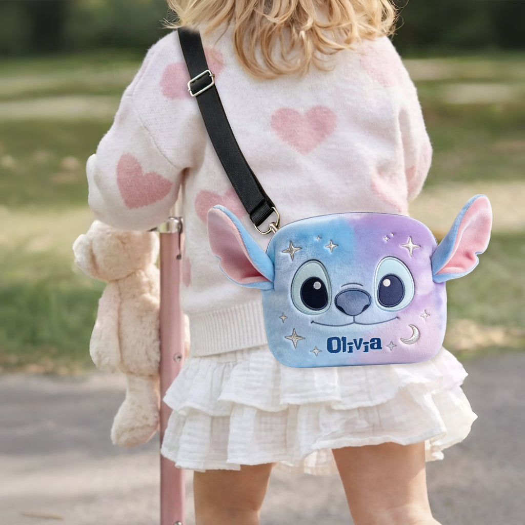 Personalized Alien Plush Crossbody Bag for Kids | Cute Gift Plush Crossbag GradoCreations