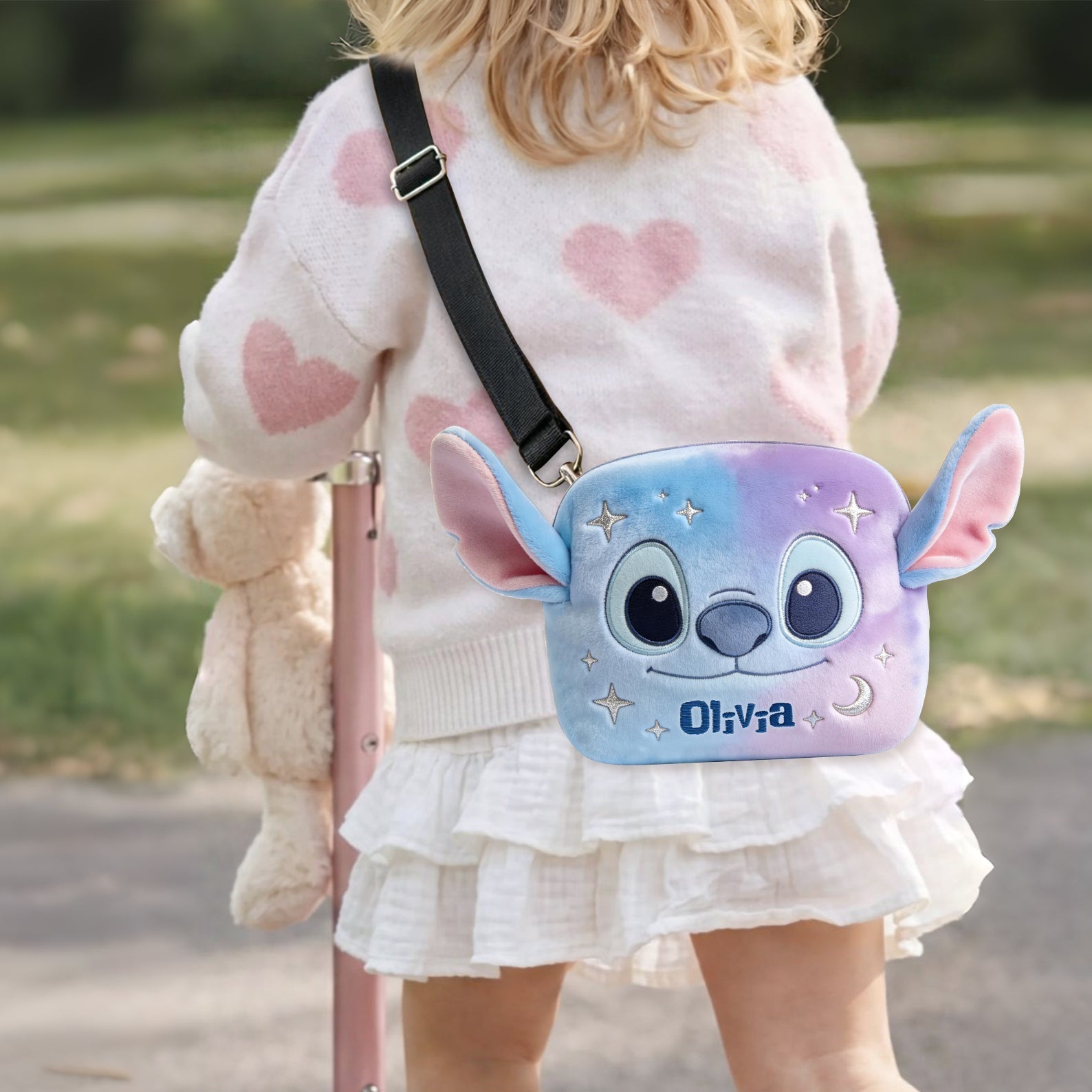 Personalized Alien Plush Crossbody Bag for Kids | Cute Gift Plush Crossbag GradoCreations