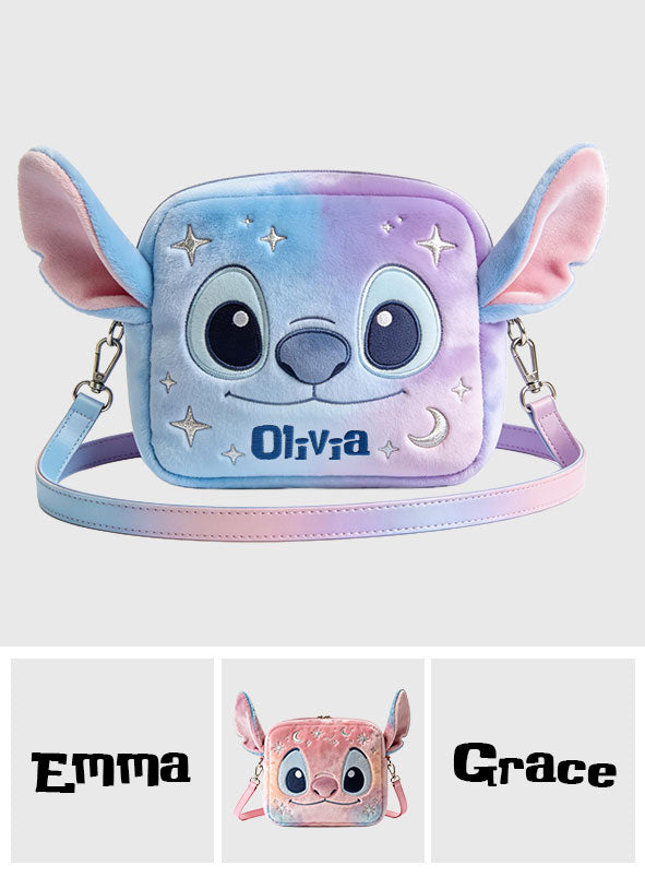 Personalized Alien Plush Crossbody Bag for Kids | Cute Gift Plush Crossbag GradoCreations