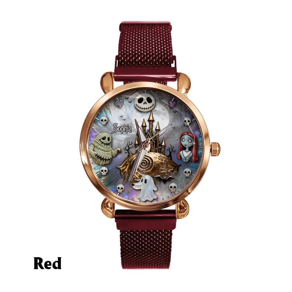 Personalized Halloween Women Hand Watch Unique Ghost Design Women Hand Watch GradoCreations