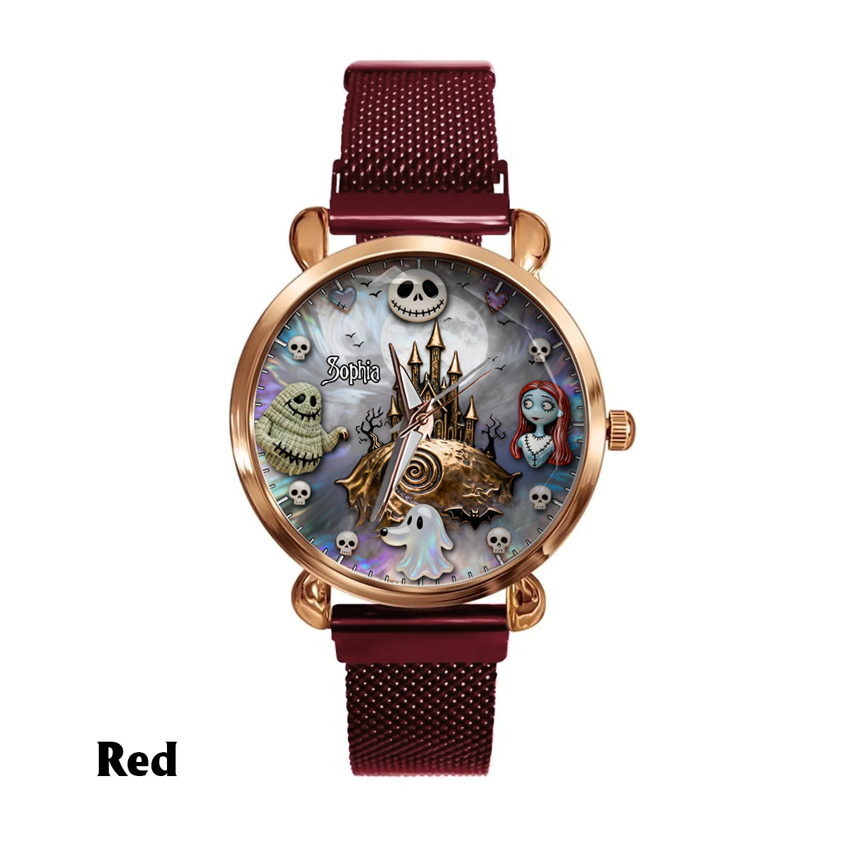 Personalized Halloween Women Hand Watch Unique Ghost Design Women Hand Watch GradoCreations