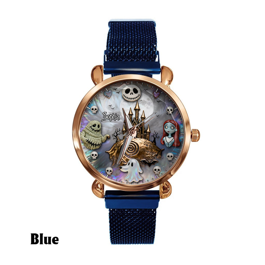 Personalized Halloween Women Hand Watch Unique Ghost Design Women Hand Watch GradoCreations