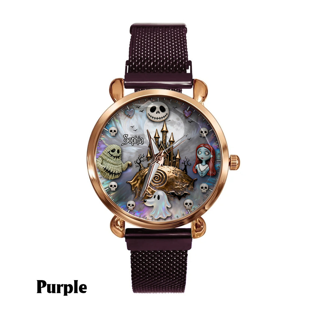 Personalized Halloween Women Hand Watch Unique Ghost Design Women Hand Watch GradoCreations