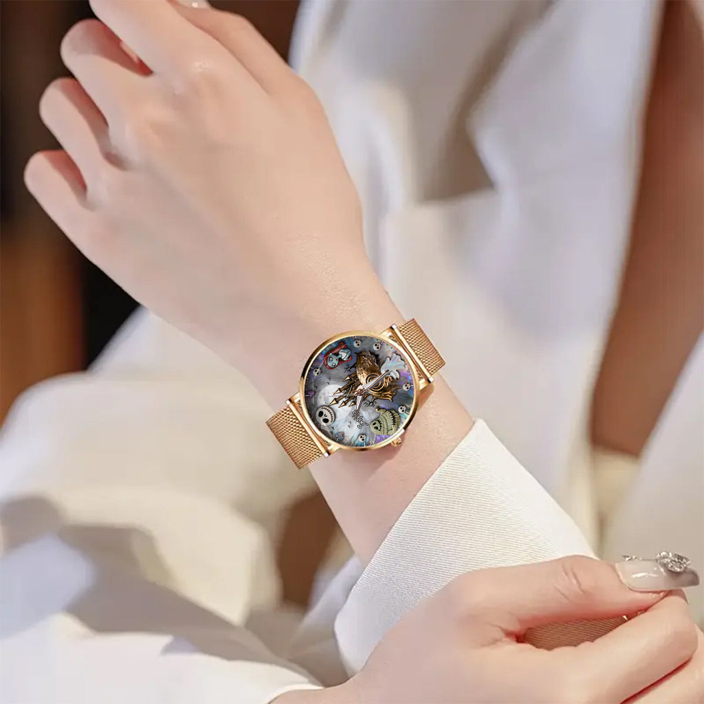 Personalized Halloween Women Hand Watch Unique Ghost Design Women Hand Watch GradoCreations