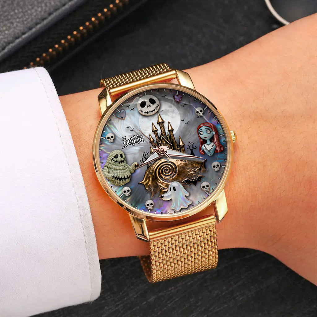 Personalized Halloween Women Hand Watch Unique Ghost Design Women Hand Watch GradoCreations