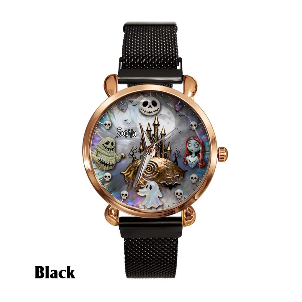 Personalized Halloween Women Hand Watch Unique Ghost Design Women Hand Watch GradoCreations