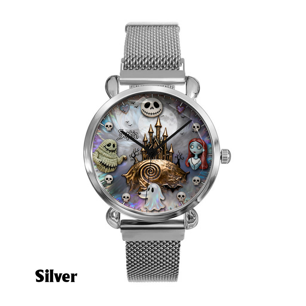 Personalized Halloween Women Hand Watch Unique Ghost Design Women Hand Watch GradoCreations