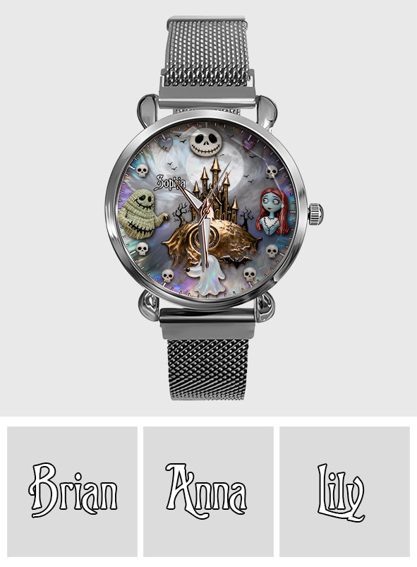 Personalized Halloween Women Hand Watch Unique Ghost Design Women Hand Watch GradoCreations