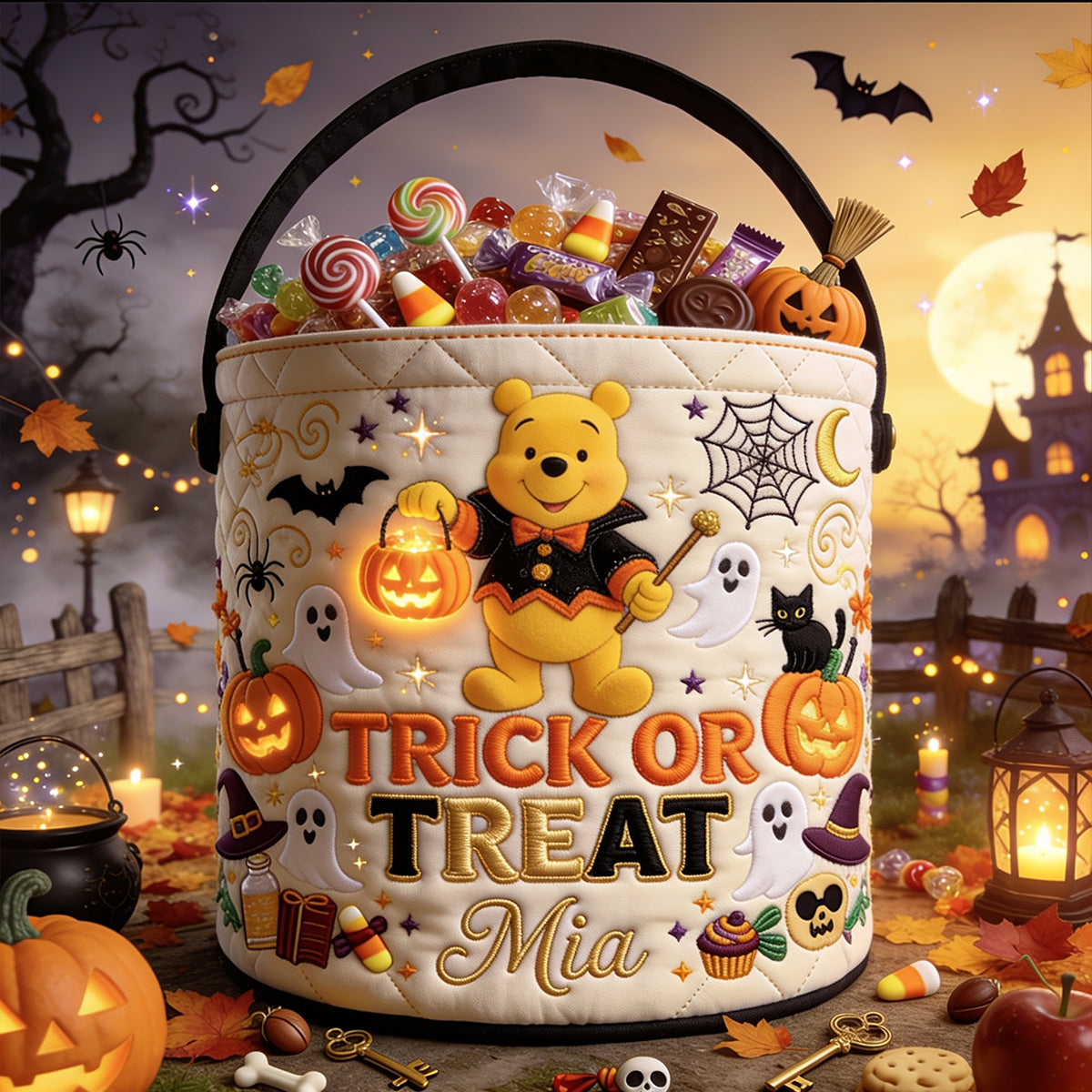 Personalized Halloween Trick or Treat Basket for Kids | Spooky Gift Basket GradoCreations