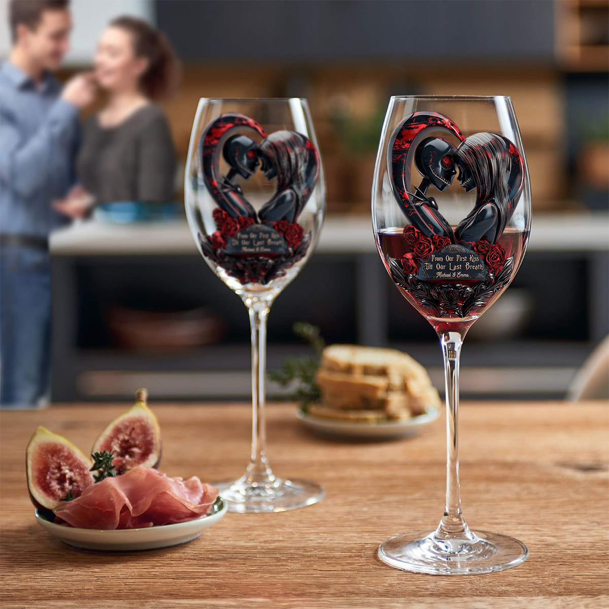 Personalized Nightmare Wine Glass with Long Stem for Couples Wine Glass With Long Stem GradoCreations