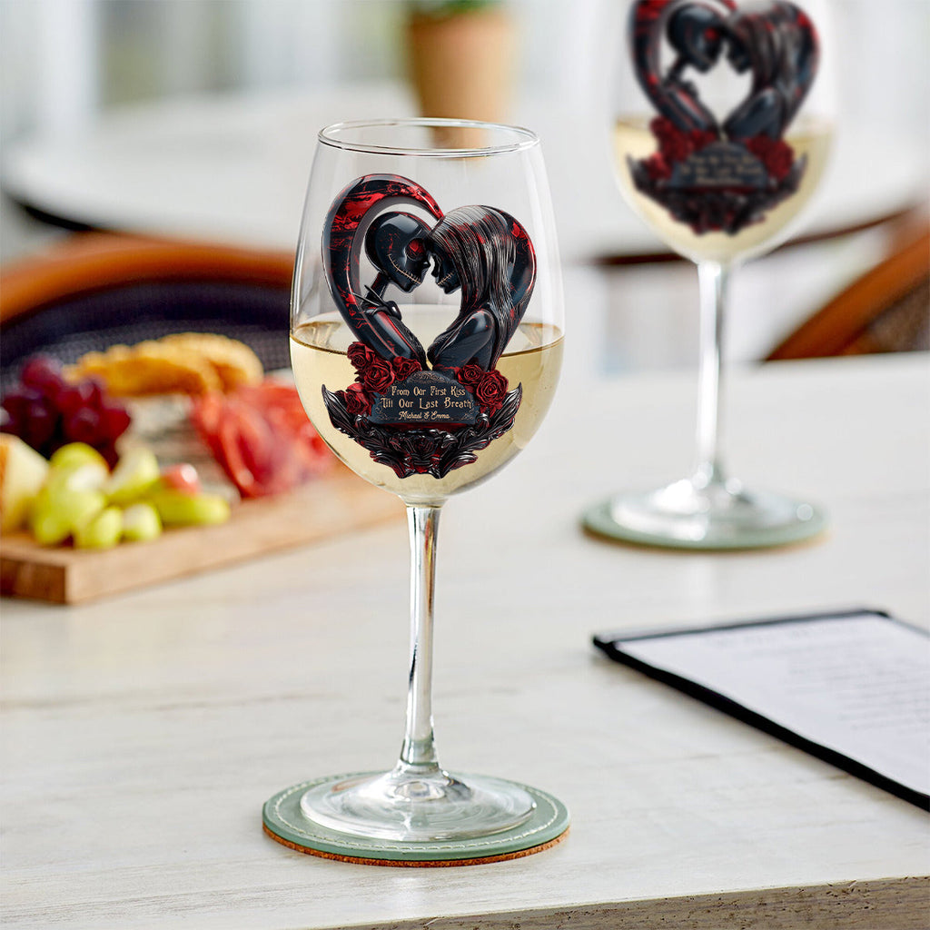 Personalized Nightmare Wine Glass with Long Stem for Couples Wine Glass With Long Stem GradoCreations