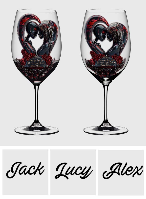 Personalized Nightmare Wine Glass with Long Stem for Couples Wine Glass With Long Stem GradoCreations