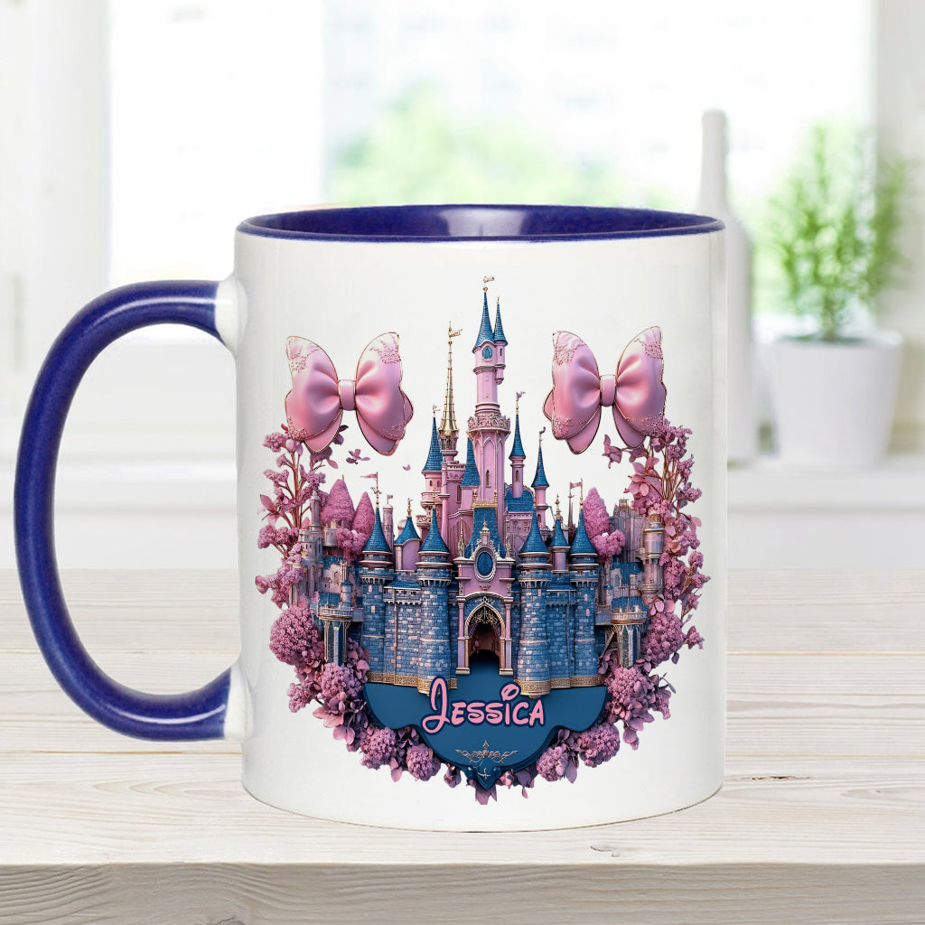 Personalized Magical Castle Accent Mug Custom Name Gift Accent Mug GradoCreations