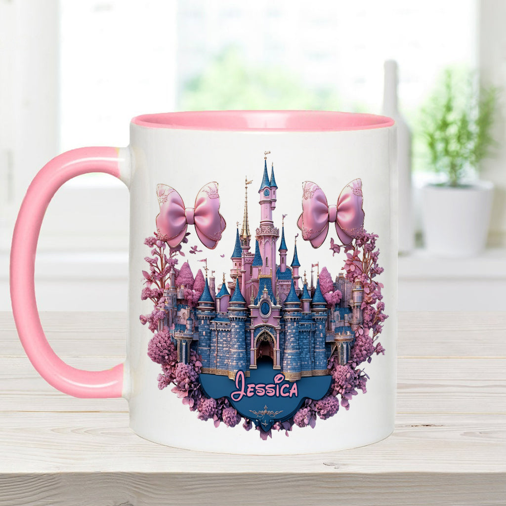 Personalized Magical Castle Accent Mug Custom Name Gift Accent Mug GradoCreations