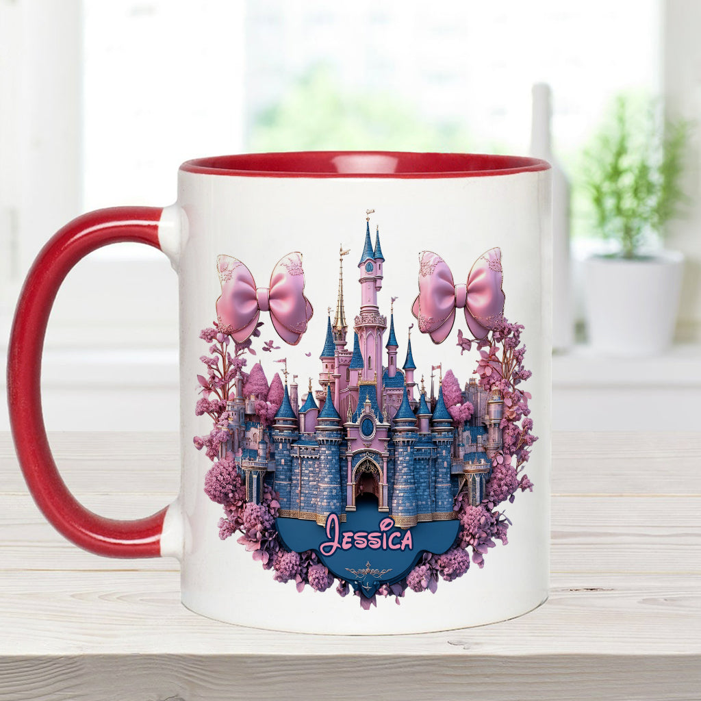 Personalized Magical Castle Accent Mug Custom Name Gift Accent Mug GradoCreations