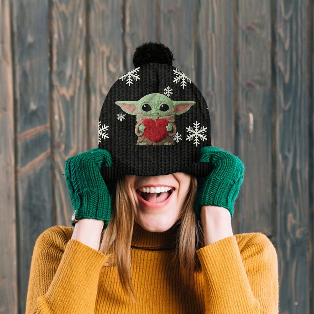 Personalized Galaxy Beanie Hat with Cute Character Design for Kids & Adults Beanie Hat GradoCreations