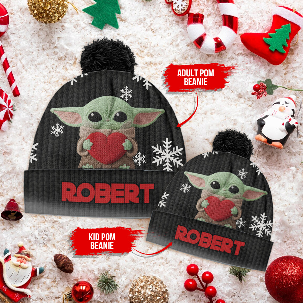 Personalized Galaxy Beanie Hat with Cute Character Design for Kids & Adults Beanie Hat GradoCreations
