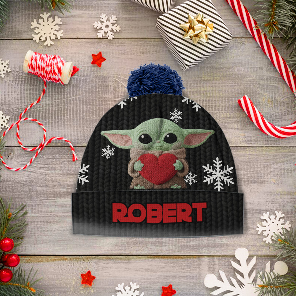 Personalized Galaxy Beanie Hat with Cute Character Design for Kids & Adults Beanie Hat GradoCreations