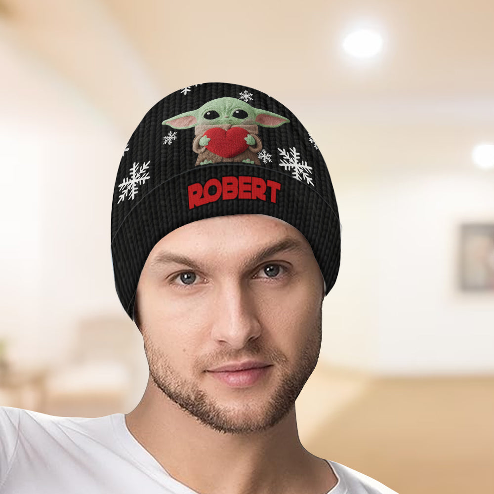 Personalized Galaxy Beanie Hat with Cute Character Design for Kids & Adults Beanie Hat GradoCreations