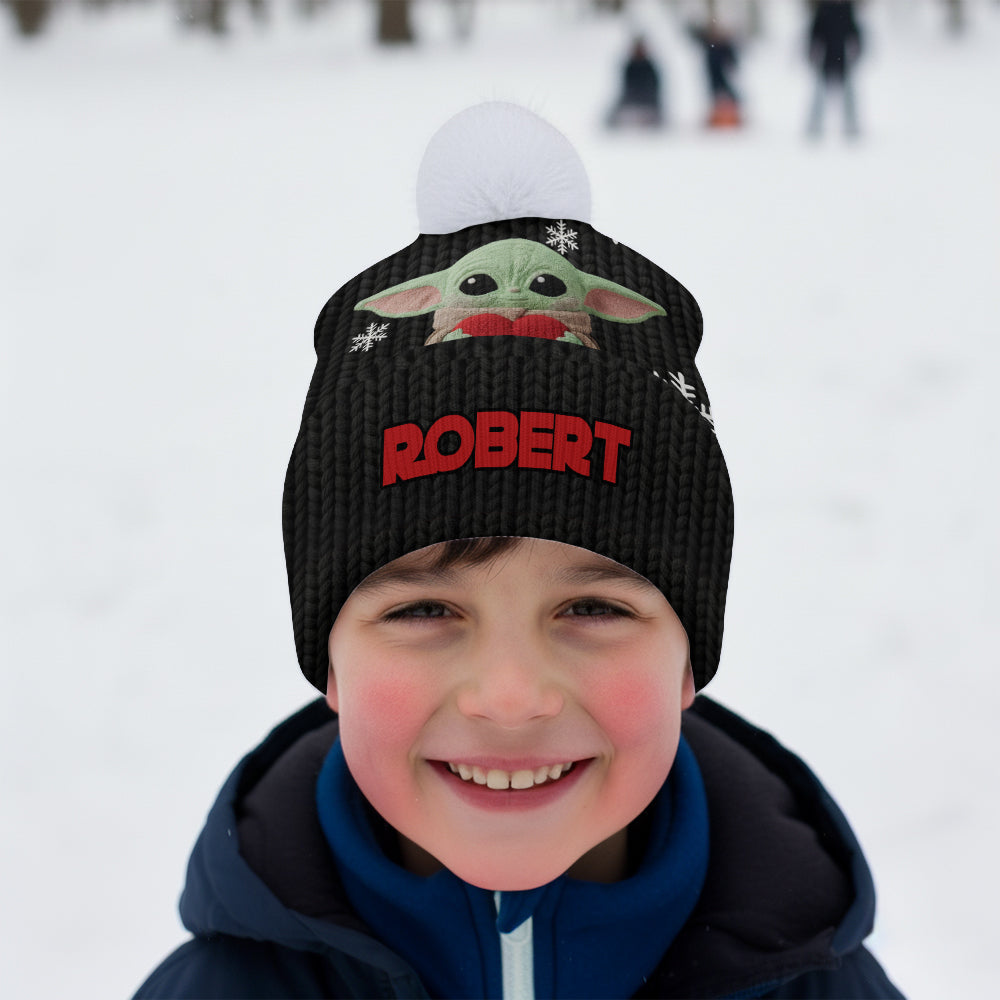 Personalized Galaxy Beanie Hat with Cute Character Design for Kids & Adults Beanie Hat GradoCreations