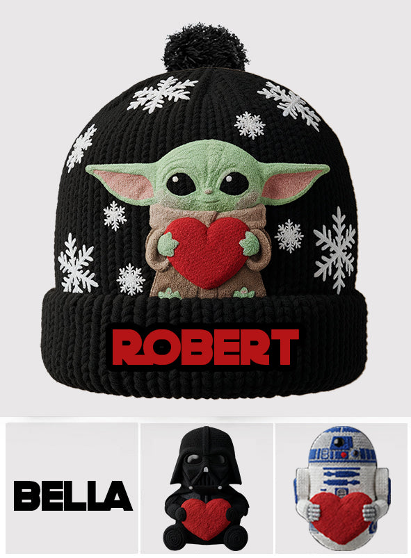 Personalized Galaxy Beanie Hat with Cute Character Design for Kids & Adults Beanie Hat GradoCreations