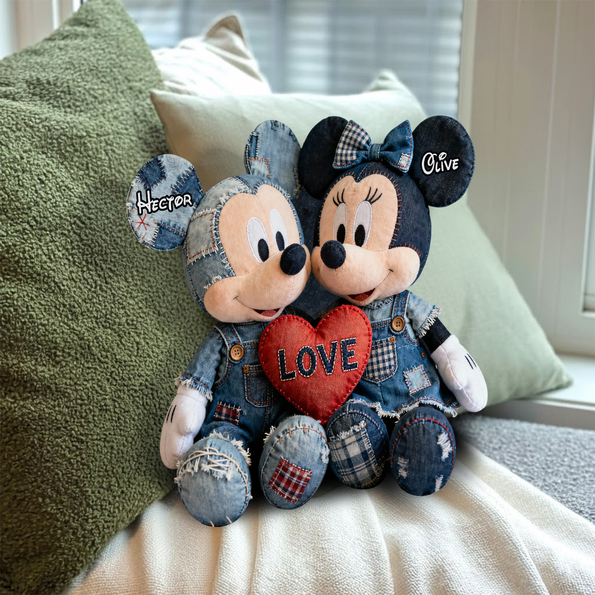 Personalized Faux Fur Shaped Pillow Custom Gift for Couples Faux Fur Shaped Pillow GradoCreations