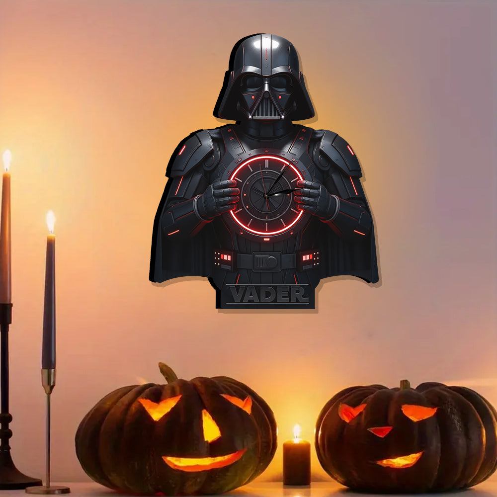 Personalized LED Light Wall Clock Custom Star Wars Decor Gift LED Light Wall Clock GradoCreations