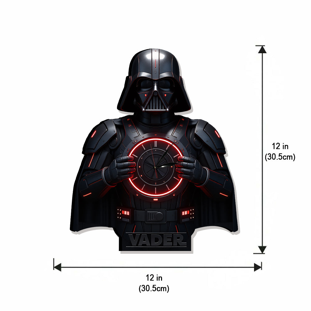 Personalized LED Light Wall Clock Custom Star Wars Decor Gift LED Light Wall Clock GradoCreations