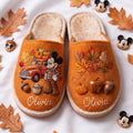Personalized Autumn Pumpkin Cartoon Mouse Slippers Gift Slippers GradoCreations