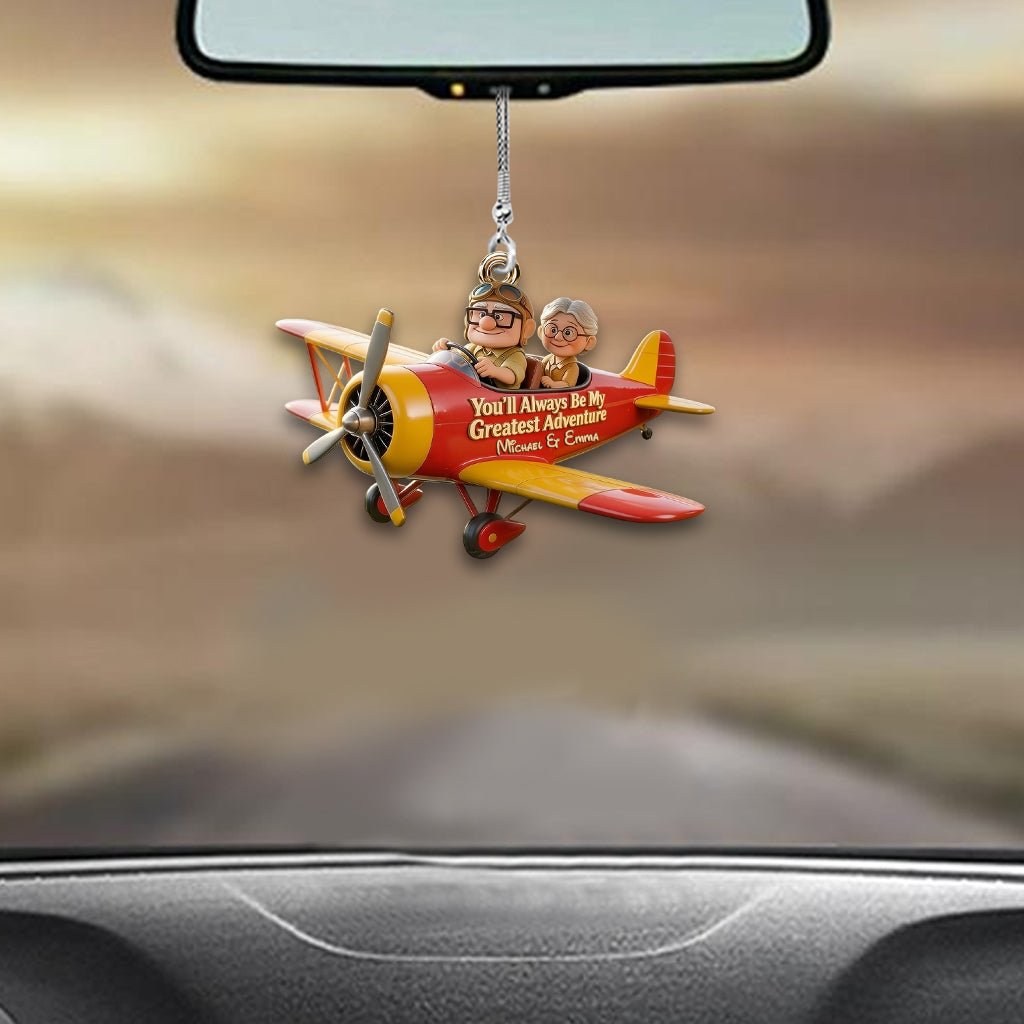 Personalized Couple Car Ornament Custom Name Gift for Him/Her Car Ornament GradoCreations