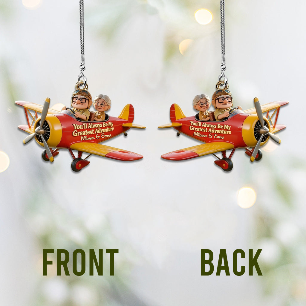 Personalized Couple Car Ornament Custom Name Gift for Him/Her Car Ornament GradoCreations