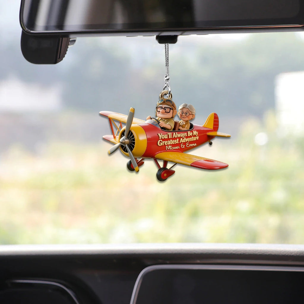 Personalized Couple Car Ornament Custom Name Gift for Him/Her Car Ornament GradoCreations