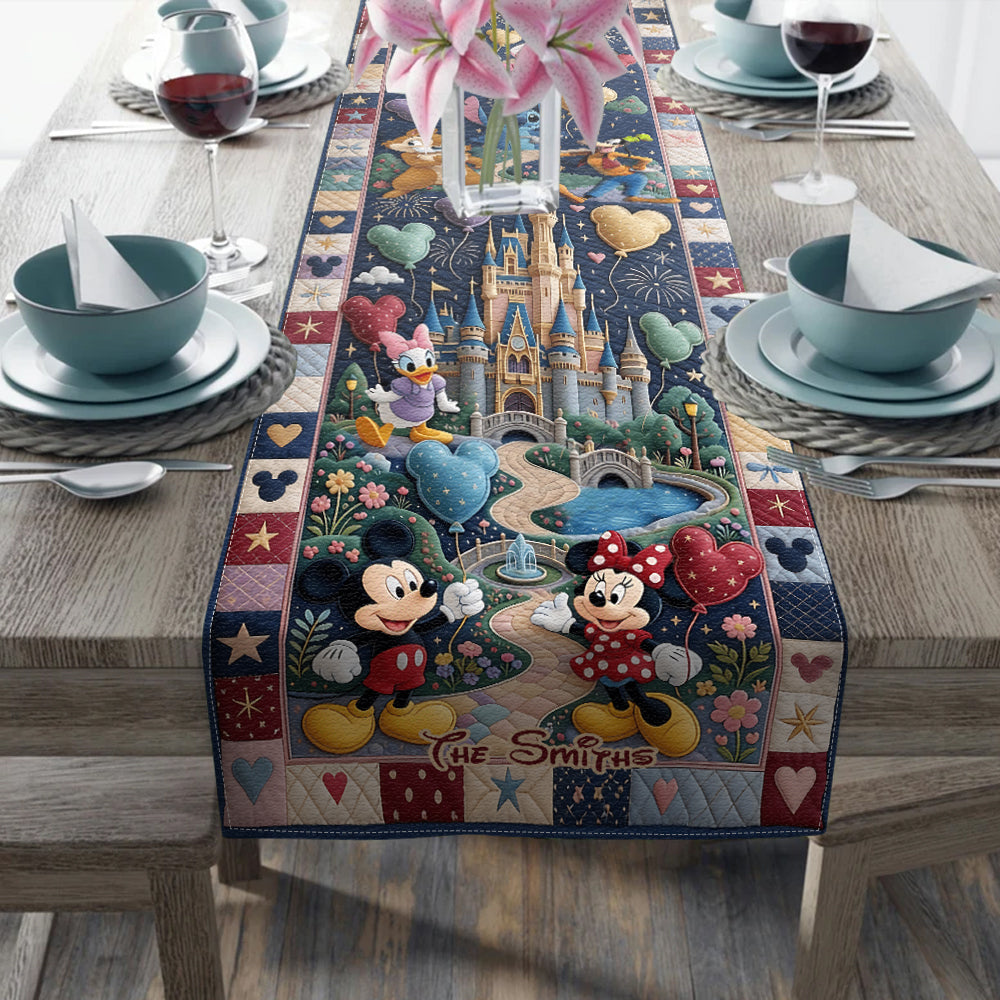 Personalized Disney Themed Table Runner with Custom Name for Kids Table Runner GradoCreations