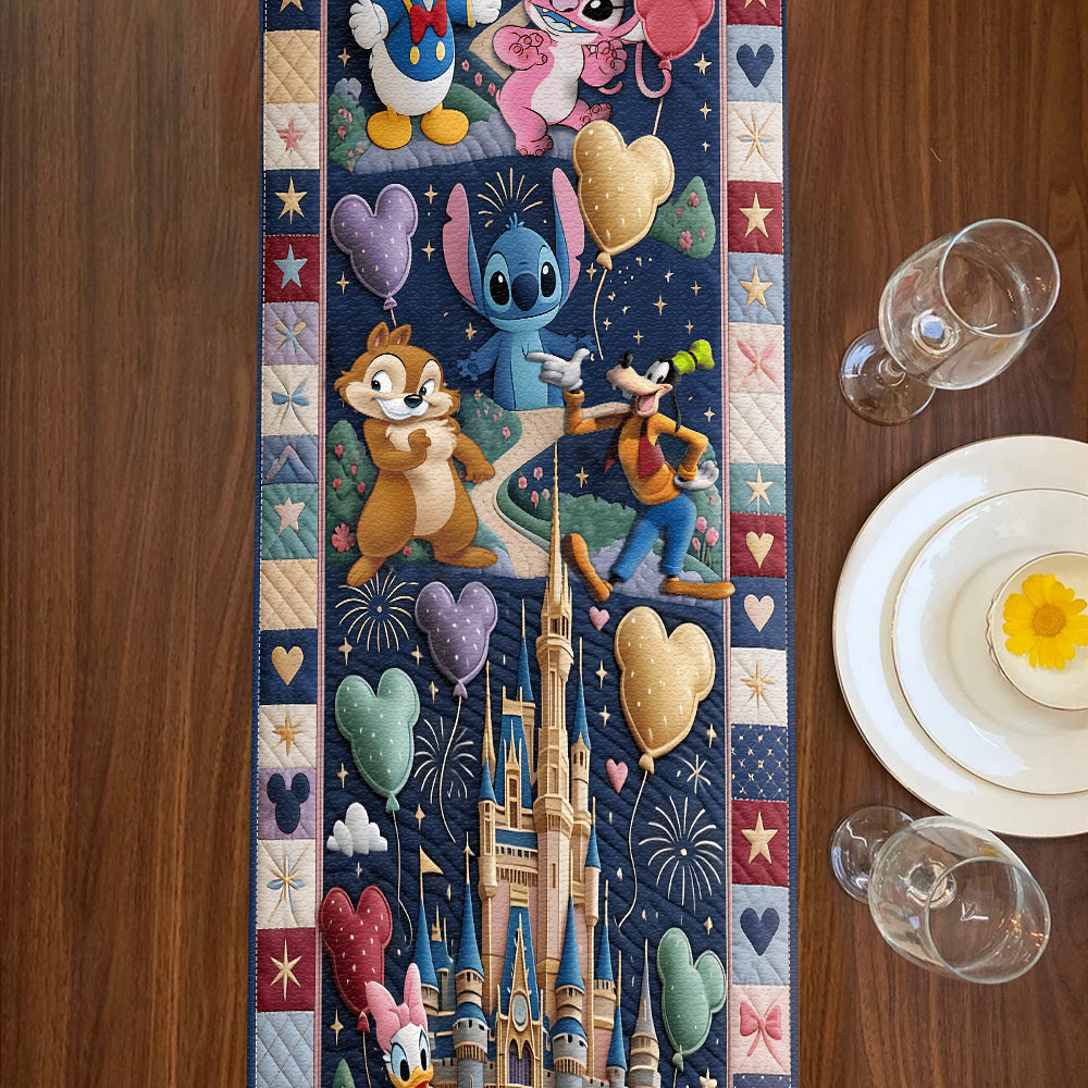 Personalized Disney Themed Table Runner with Custom Name for Kids Table Runner GradoCreations
