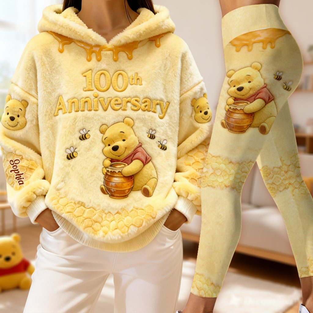 Personalized Yellow Bear Hoodie & Leggings Gift for Kids Hoodie & Leggings GradoCreations