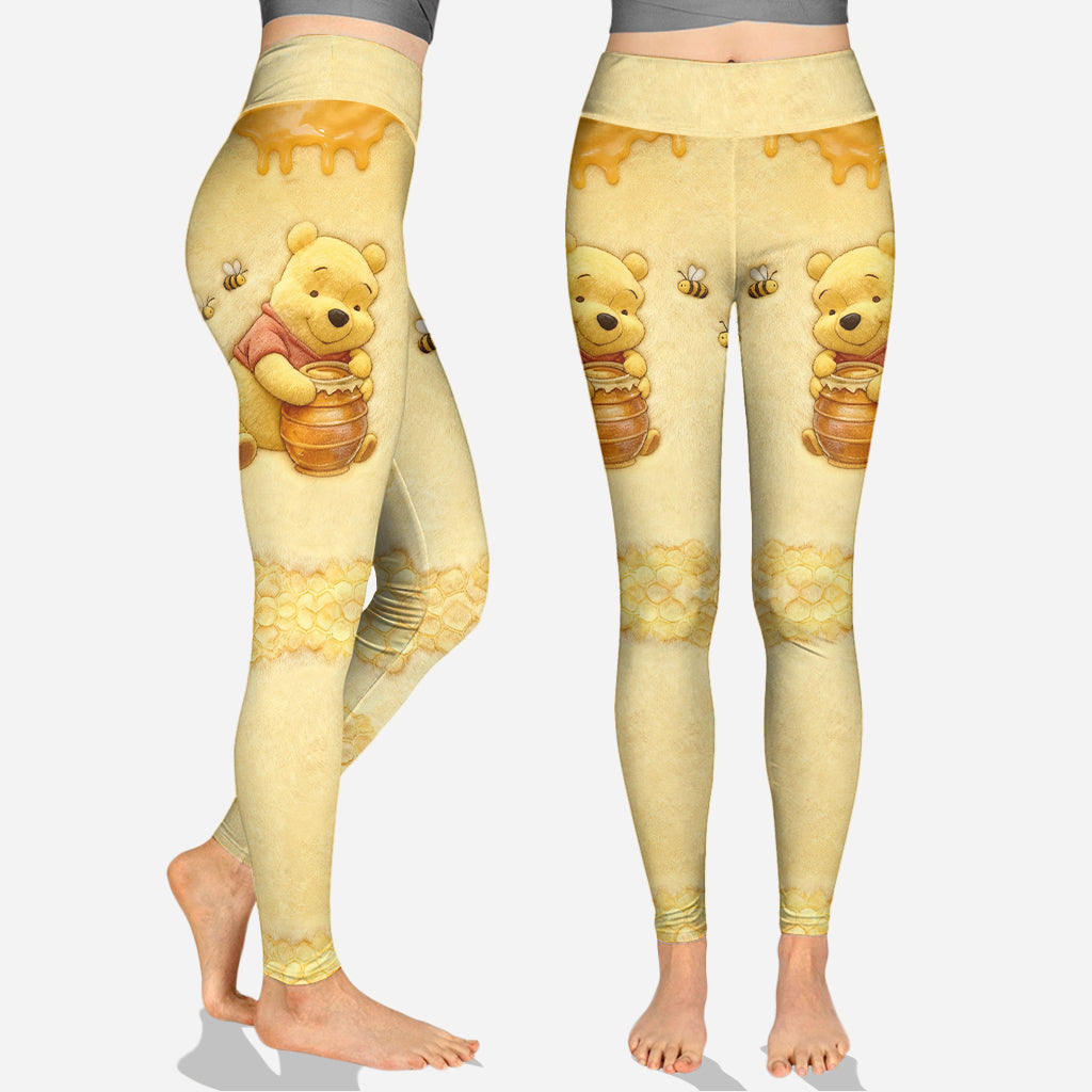 Personalized Yellow Bear Hoodie & Leggings Gift for Kids Hoodie & Leggings GradoCreations