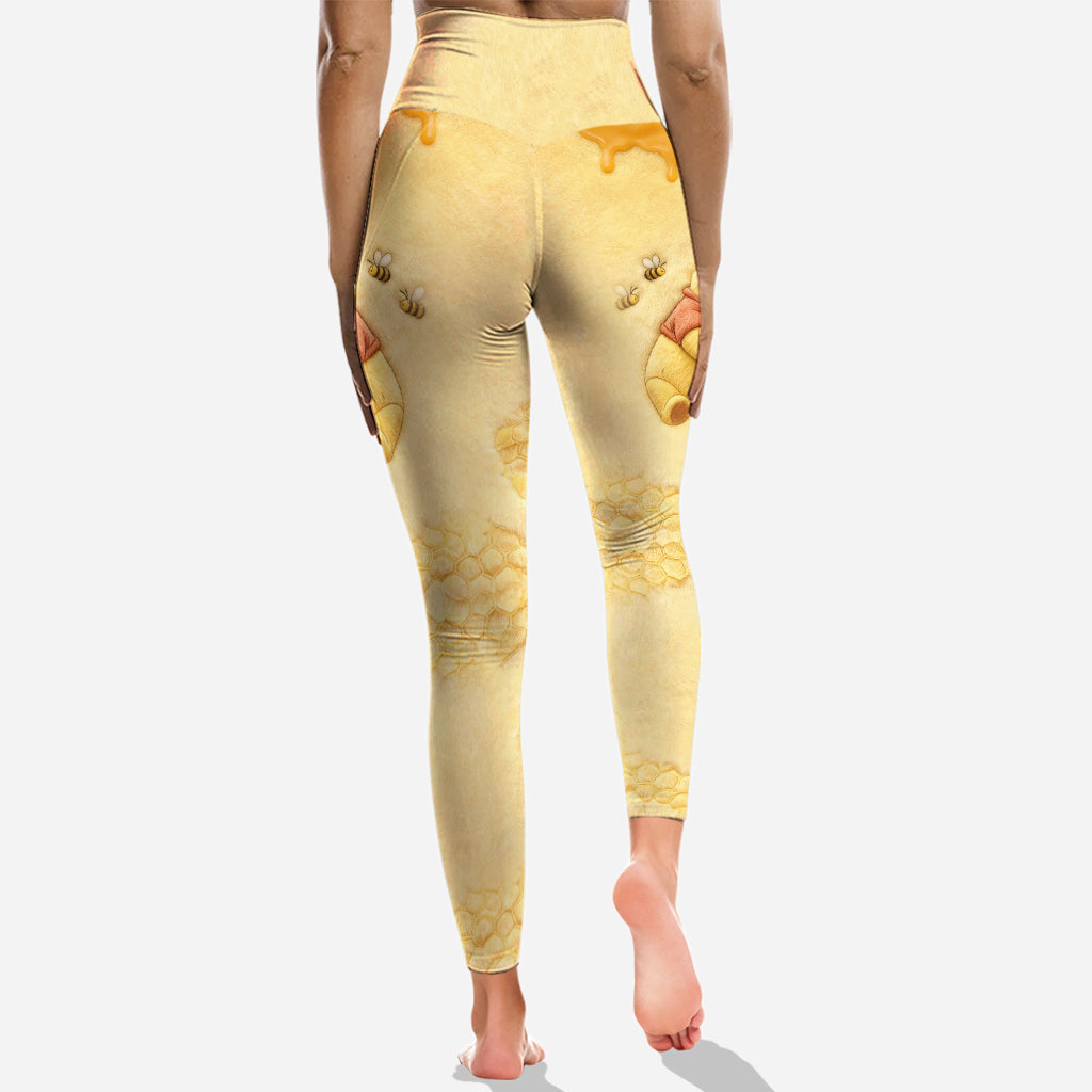 Personalized Yellow Bear Hoodie & Leggings Gift for Kids Hoodie & Leggings GradoCreations