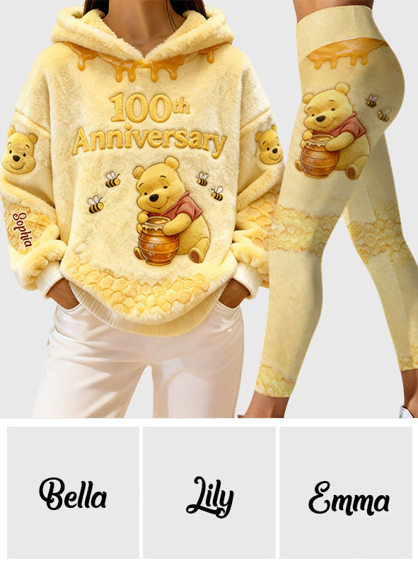 Personalized Yellow Bear Hoodie & Leggings Gift for Kids Hoodie & Leggings GradoCreations