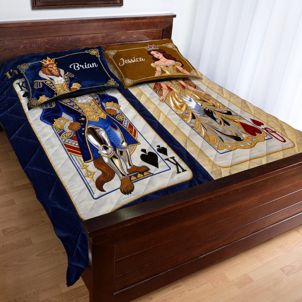 Personalized Quilted Bedding Set for Couples - His & Her Gift Quilted Bedding Set GradoCreations