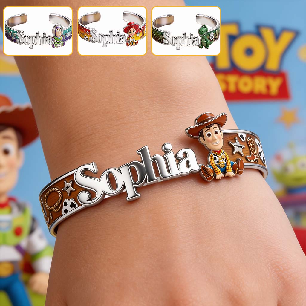 Personalized Cartoon Character Cuff Bracelet for Kids | Unique Gift Shaped Cuff Bracelet GradoCreations