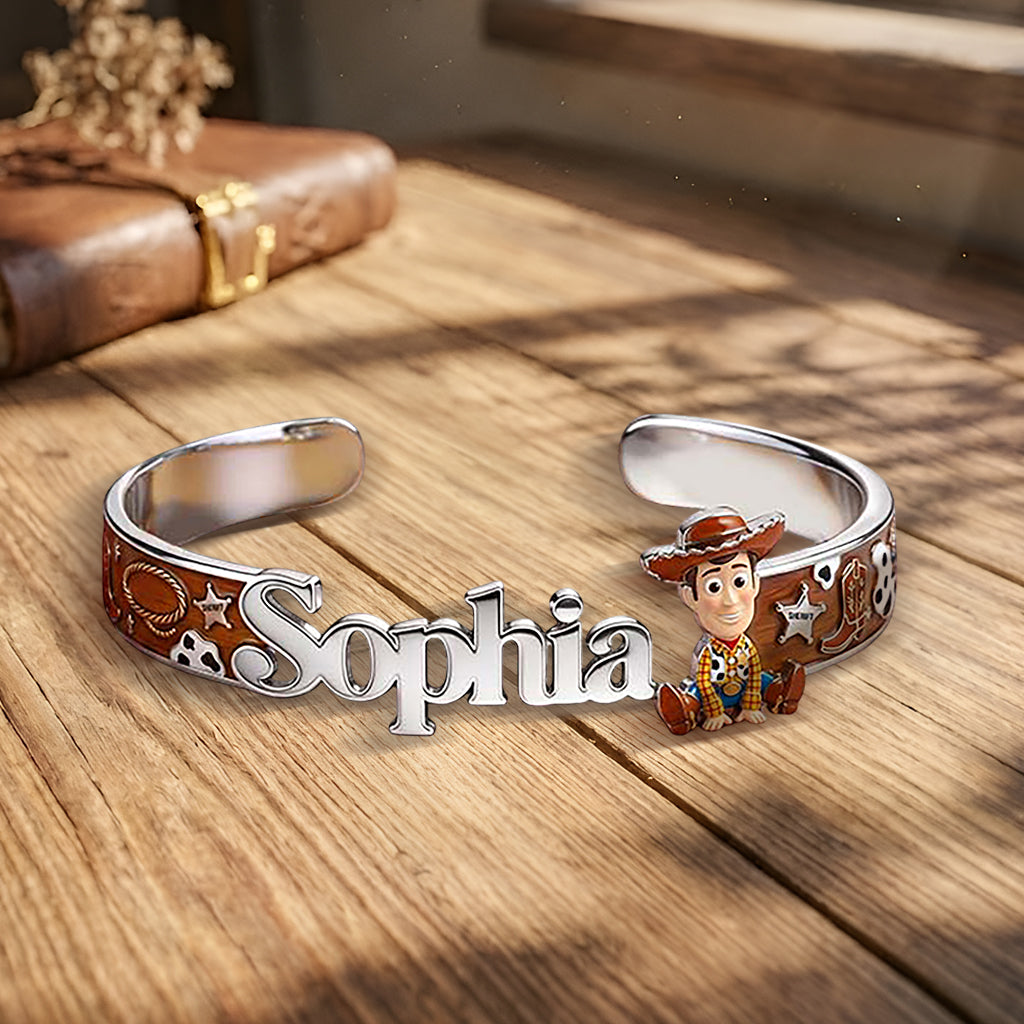 Personalized Cartoon Character Cuff Bracelet for Kids | Unique Gift Shaped Cuff Bracelet GradoCreations