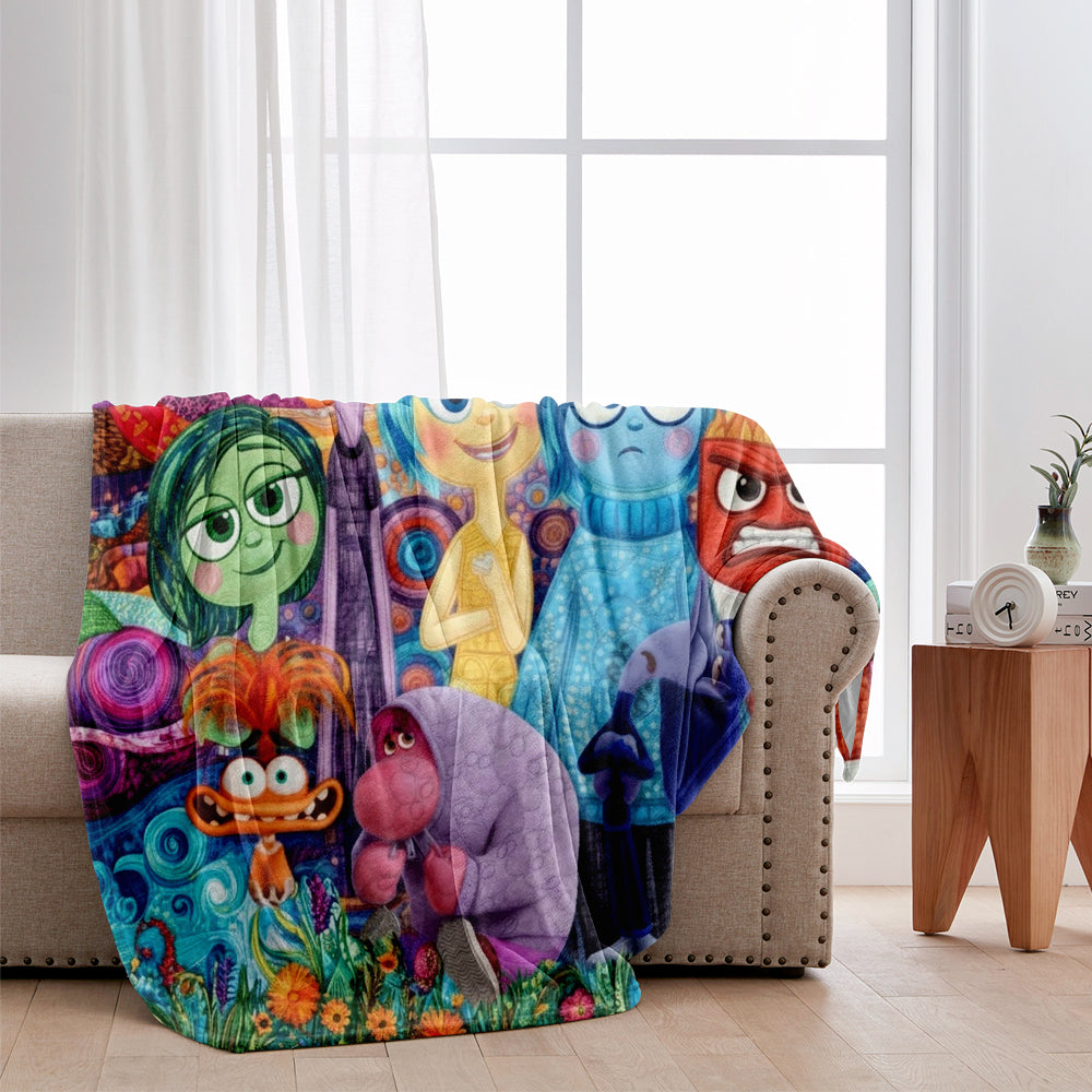 Personalized Inside Out Blanket Custom Name Gift for Kids Blanket GradoCreations
